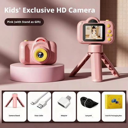 2026 New Kids Camera Cartoon Mini Digital Camera HD 1080P Video Recorder Portable Toddler Toys Birthday Gift for Boys Girls
