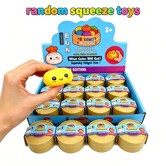 Hot Sale Blind Box Colorful Simulated Dumpling Squishy with Box Dumplings Sensory Squeeze Toy for Stress Relief