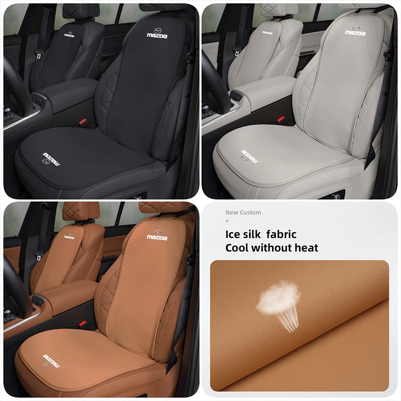 Car Seat Cushion Cover Ice Silk Breathable Backrest Soft Mat For Mazda 3 CX5 CX30 MX5 CX3 CX9 CX7 MX3 MX6 CX50 CX60 CX70 CX90 MS