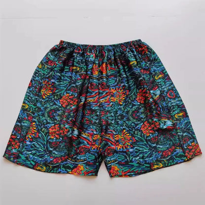 100% Mulberry Silk Men Boxer Underwear Couple Rubber Band Thin Short Home Pants Promotion Woman Can Wear