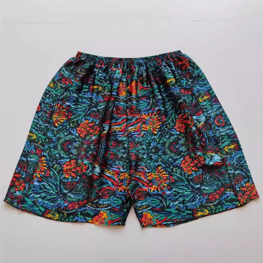 100% Mulberry Silk Men Boxer Underwear Couple Rubber Band Thin Short Home Pants Promotion Woman Can Wear