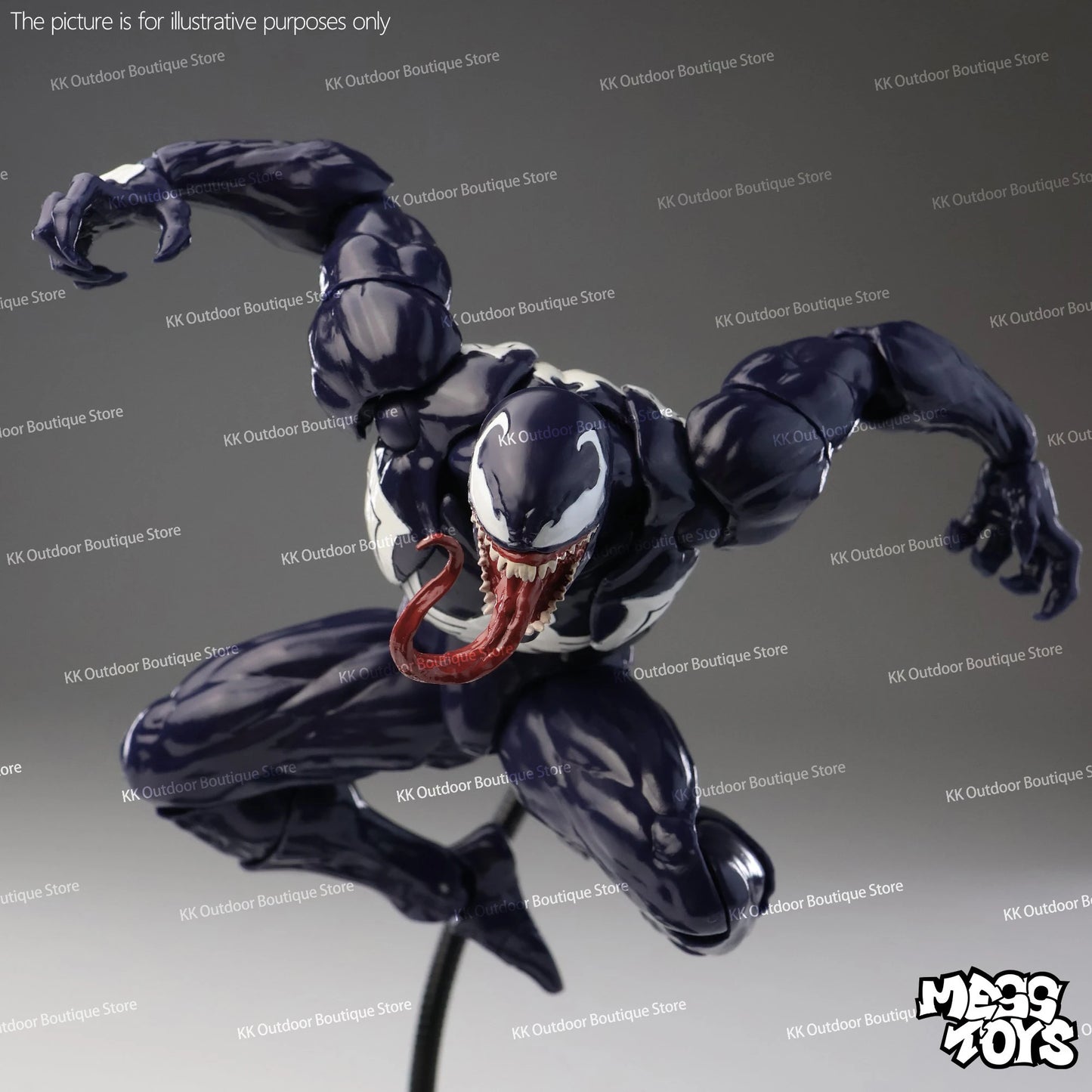 NEW Mess Toys Venom Lethal Neighbor Spider Man Symbiotic Black Suit Messtoys Spiderman Anime Action Figure Model Doll Gifts Toys
