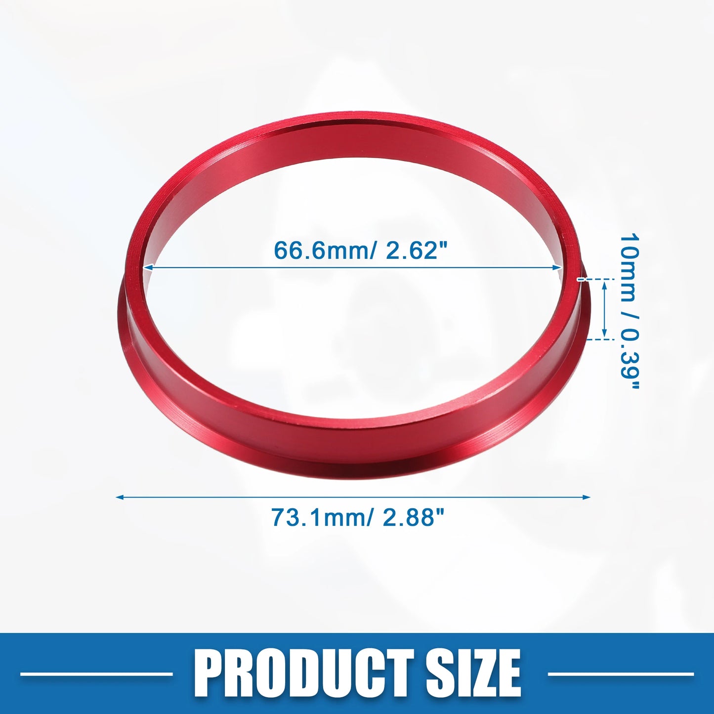 UXCELL 4pcs OD 72.6mm 73.1mm to ID 57.1mm 60.1mm 67.1mm 65.1mm Car Tire Centering Hub Centric Rings Wheel Bore Center Red