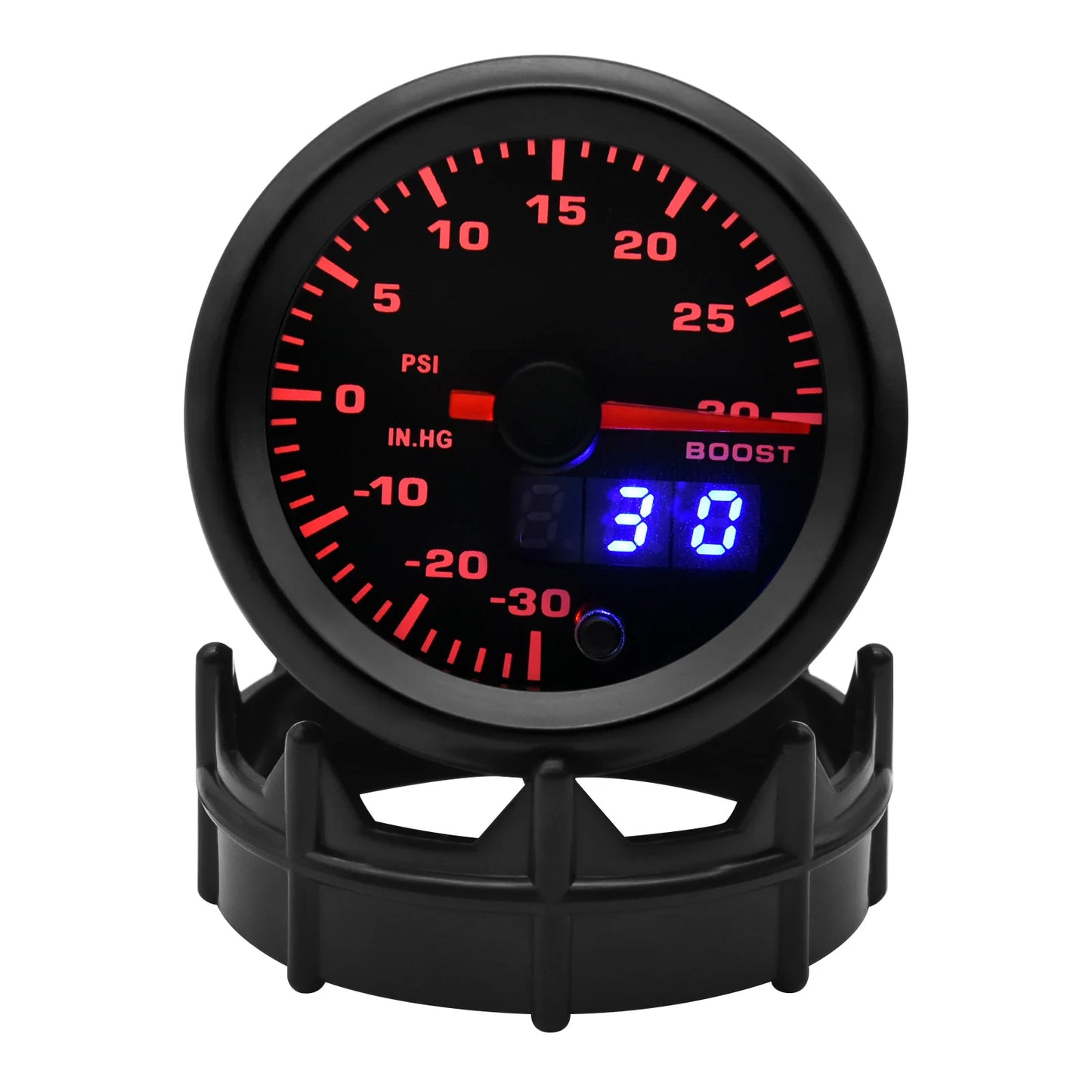 52mm Car Gauge 7 Color LED Boost Gauge Water Temp Oil Temp Oil Pressure Voltmeter Air Fuel Ratio Tachometer for 12V Racing Car