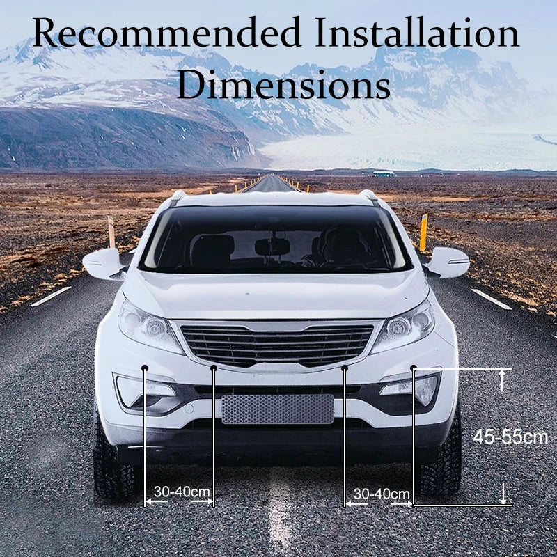 Front Mounted Car Parking Sensor Danger Alarm Kit LED Display 4 Sensors 22mm Backlit Obstacle Radar Monitoring System 12 Colors