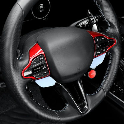 For Hyundai Veloster JS N 2019-2023 i30 N /CN7 N 2024 2025 Car Steering Wheel Button Frame Chin Decoration Cover Trim