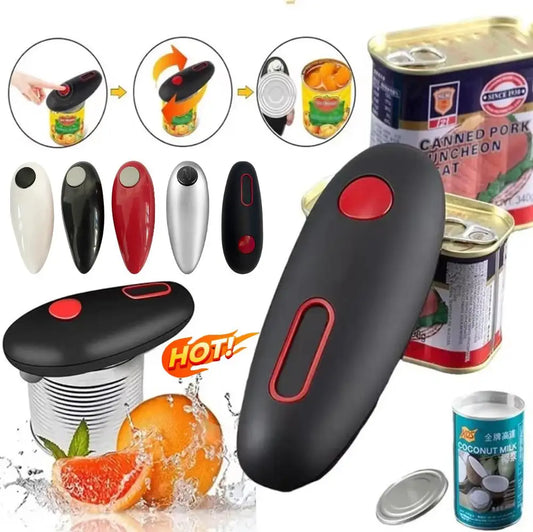 Portable Electric Can Opener Electric Can Opener Automatic Jar Bottle Machine Kitchen Opening Opener Tool One Touch Can Opener