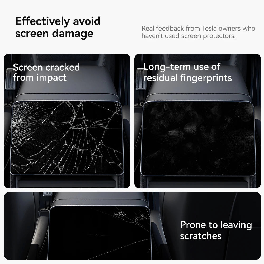 YZ Tempered Glass Film Protector For Tesla Model 3/Y/YL Highland Juniper 2025-2026 Rear Row Center Control Screen Protective