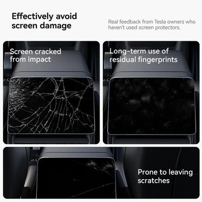 YZ Tempered Glass Film Protector For Tesla Model 3/Y/YL Highland Juniper 2025-2026 Rear Row Center Control Screen Protective