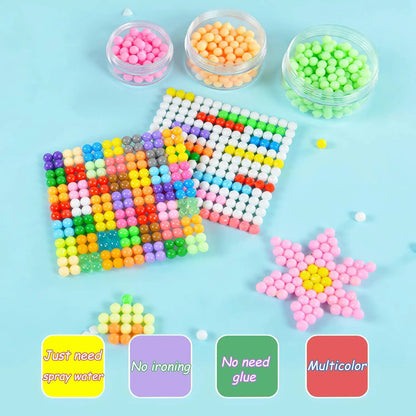 Non-Iron Magic Fuse Beads Kit 5mm 24 Colors 6000 Beads Creative Refill Set DIY Art Crafts Toys for Kids Beginners Craft Kit