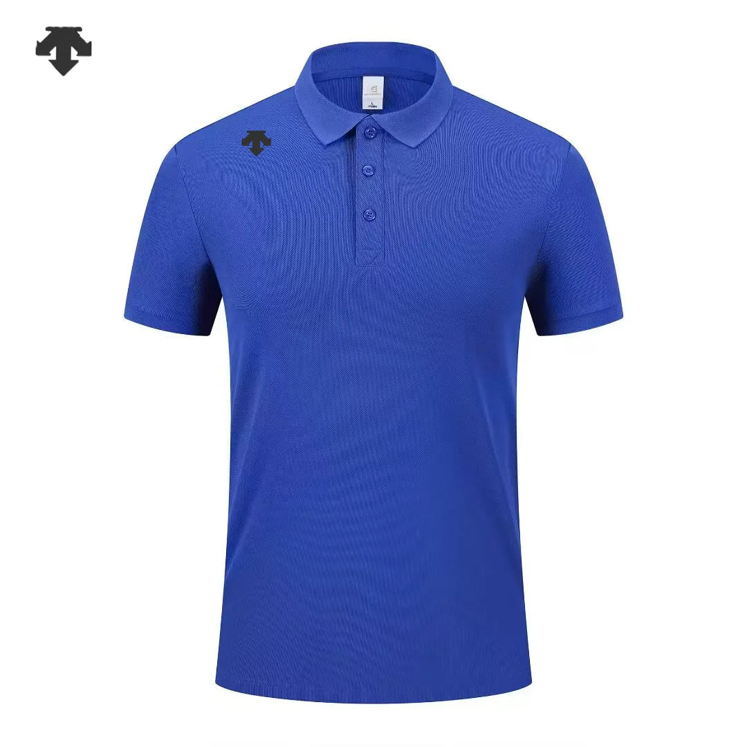 High end sports men's short sleeved brand printed polo shirt comfortable and breathable top 2026 summer new casual lapel T-shirt