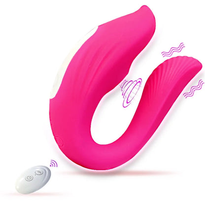 Powerful Sucking Wireless Remote Vibrator Wearable U Shaped Dildo Massager Dual Clit Stimulation Couple Adult Sex Toys for Women