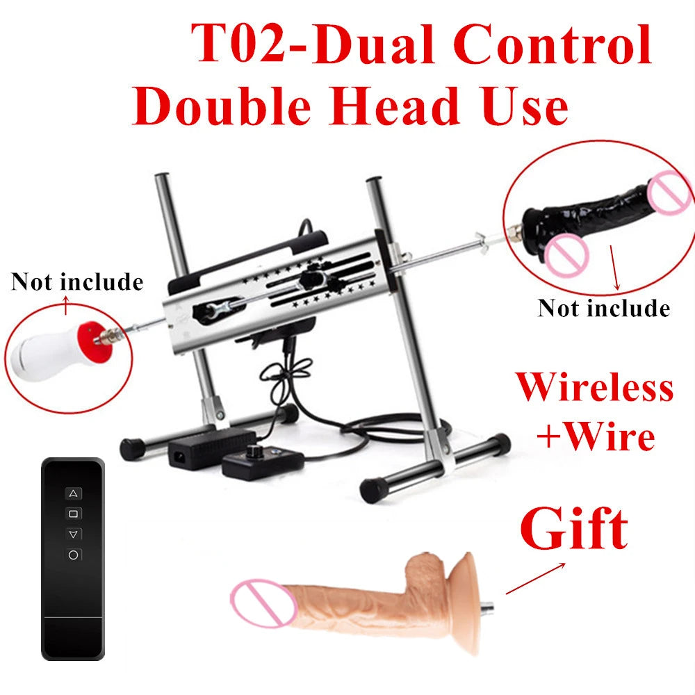 120W Sex Machine For Women Men Adult Vibrator Strong Silent Motor 15cm Stroke Automatic Pumping Gun Dildo Vagina Masturbator