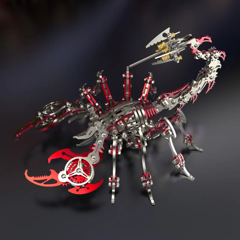 3D Metal Puzzle for Adults, Mechanical Scorpion Insect Model Kit, DIY Metal Building Puzzle Set, Assembly Toy Gift for Men Boys