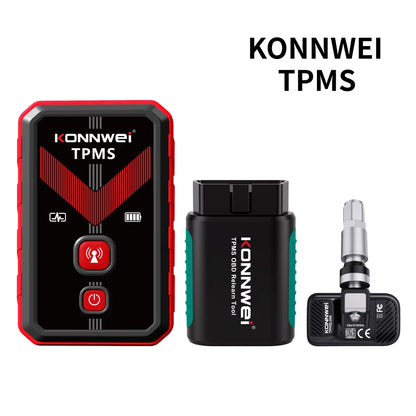 2026 KONNWEI TK100 Car Programable TPMS Sensors OBD Relearn Tool 433MHz315MHz Programing CELL PHONE Tire Pressure Monitor System