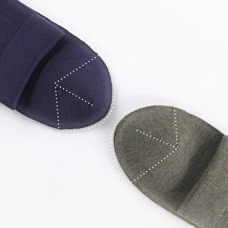 MiiOW 5 Pairs/Lot Men's Bamboo Fiber Socks Antibacterial Breathable Casual Business Men's Mid Tube Socks Mid-calf Sock Male Gift