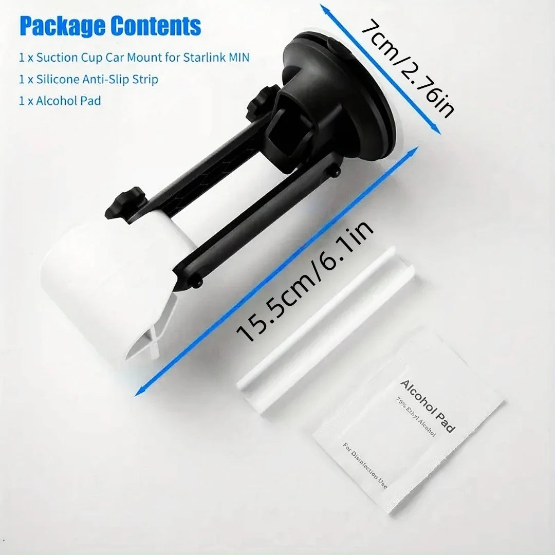 Suitable For Starlink Mini Car Suction Cup Holder, Used For Dashboard, Easy To Install. Ensure Stability While Driving