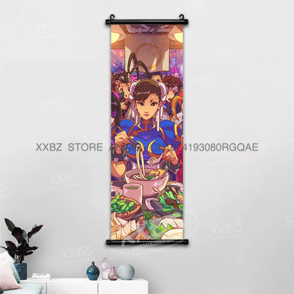 Fighting Game Street Fighter Home Decoration Hanging Painting Gouken Figures Wall Artwork Scrolls Picture Canvas Print Poster