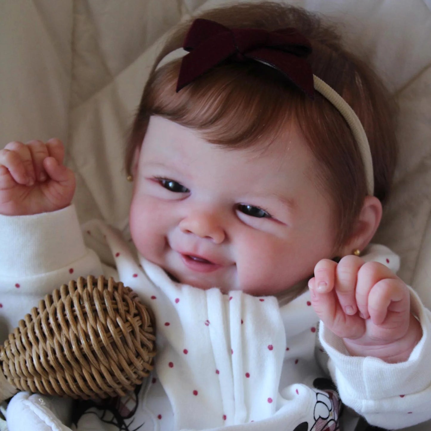 AnjoDoll 18 Inch Vivienne Boy/Girl Full Body Soft Vinyl Doll Painted Reborn Doll With Rooted Hair For Gifts Muñecas Reborn