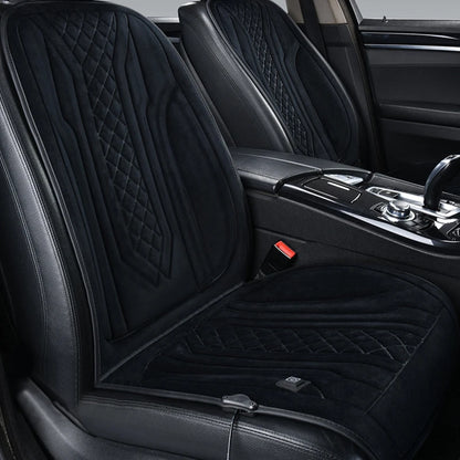 12V/24V Graphene Heated Car Seat Cushion Fast Heating Temperature Control Safety Protection Universal Car Seat Protector Cover