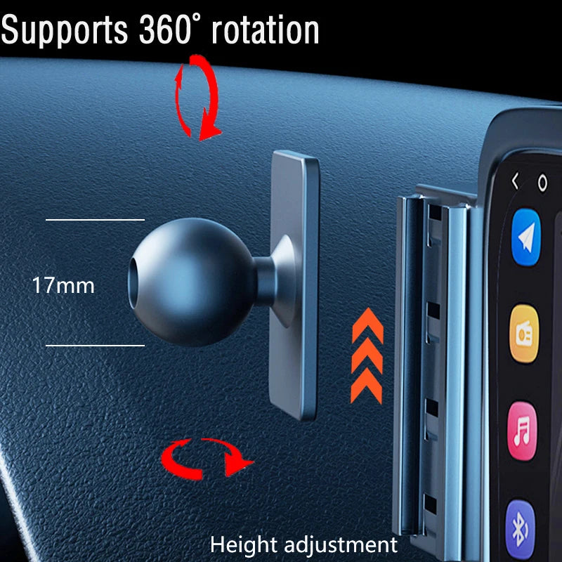 For KIA EV5 2024 2025 Car Phone Holder Screen Fixed Base Magnetic Car Mobile Phone Wireless Charging Stand Rotatable MagSafe