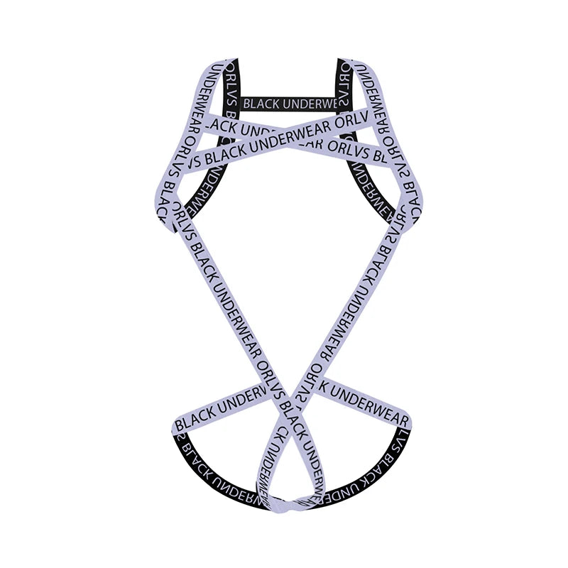 Fashion Harness Straps Body Bondage Costume Men Bra Sexy Underwear Nightclub Erotic Hollow Out Performance Tank Top Clothing