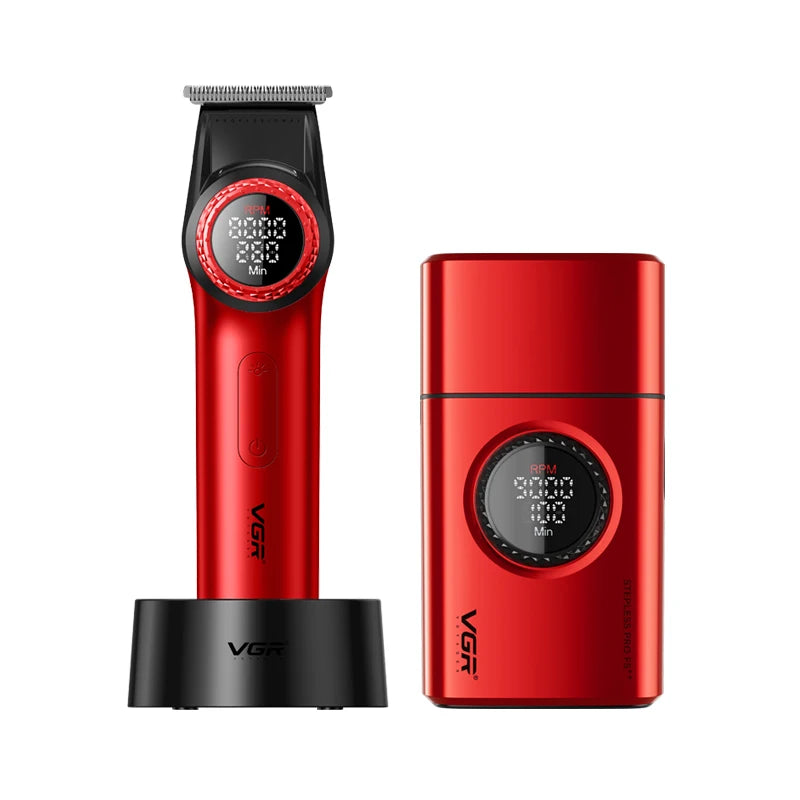 VGR 977 377 new hair trimming set, high-end men's hair clipper, intelligent shaver, whitening device, multifunctional electric c