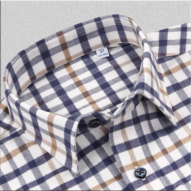 Men's long sleeve shirt pure cotton breathable comfortable business casual slim top shirt trend spring and summer formal wear