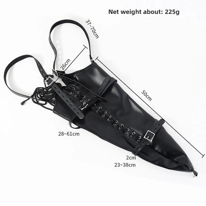 BDSM Leather Single Arm Restraint Sleeve Bondage Slave Straightjacket Men Women Adult Sex Toy Role Play Fetish Gear Tools