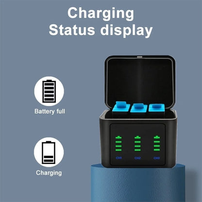 2000mAh Battery For GoPro Hero 11 10 9 Li-ion Battery Pack Motion Camera Battery Storage for GoPro Hero9 Rechargeable Batteries