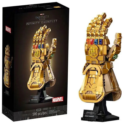 Marvel 32cm Iron Man Nano Gauntlet Building Blocks Toy - Thanos Infinity Gloves DIY Puzzle Model Toy for Collectors