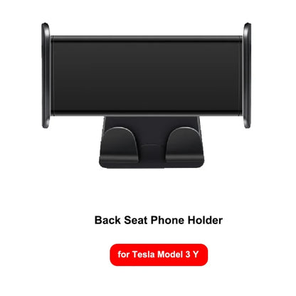 For Tesla Model 3/Y Back Seat Phone Holder with 2 hooks 360° Rotate Stand Auto Headrest Bracket Support For Tablet PC iPad Mini