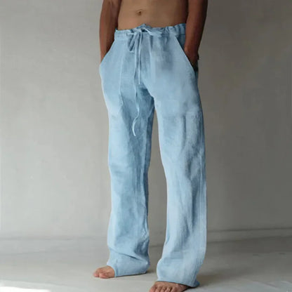 ropa hombre baggy pants Men's Cotton Linen Casual Pants Breathable Trousers Fitness Streetwear Clothing Jogging Autumn Summer