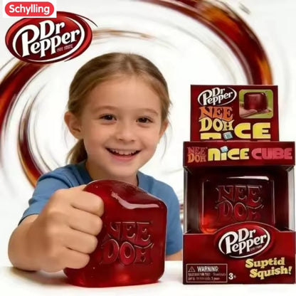 Dr Pepper Slow Rebound Squishy Fidget Toy Schylling Nice Cube Squeeze Sensory Stress Relief Anti-Anxiety for Kids Adults ADHD
