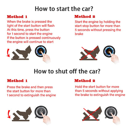 Kirbin DD3C Car Alarm With Autostart Start Button System Remote Starter Kit Car Smart Key App Car Central Lock Alarm Automotive