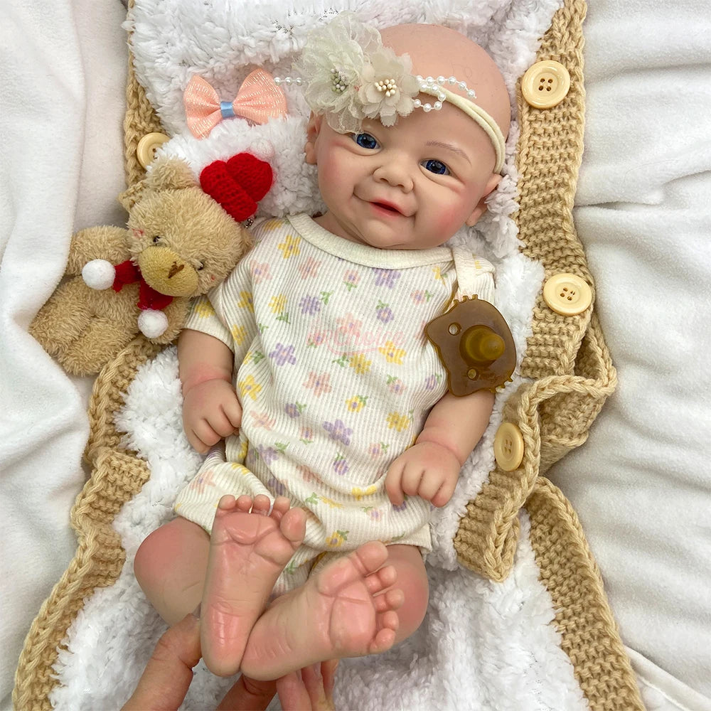 Full Body Silicone Reborn Baby Weighted Realistic Newborn Girl/Boy Hand Painted Art Doll Anatomically Correct Washable Baby Gift