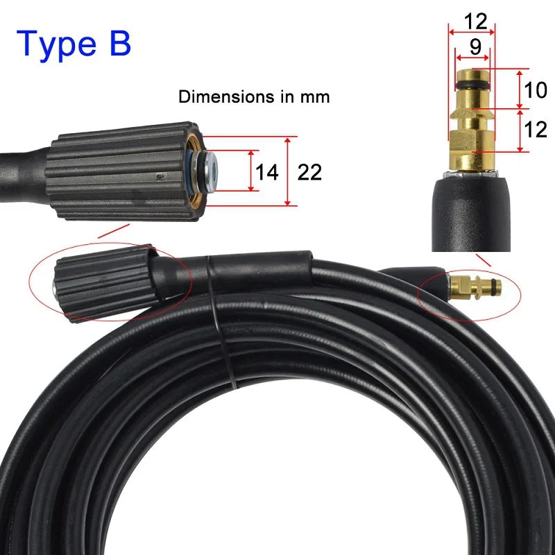 High Pressure Washer Hose Pipe Cord Car Washer Water Cleaning Extension Hose Water Hose for Karcher K2 K3 K5 K7 Pressure Cleaner