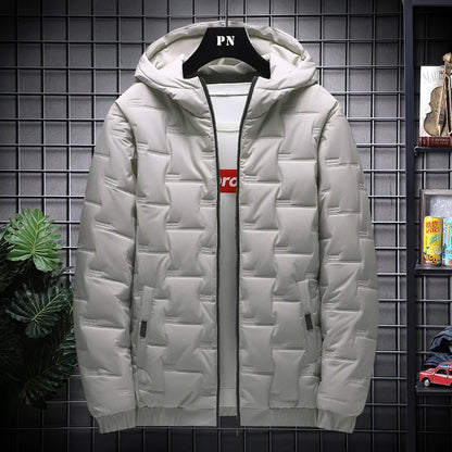New Winter Men's Cotton Padded Clothes Trendy Down Cotton Padded Jackets  Loose Coats Thickened Warm Bread Jackets with Hats