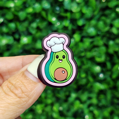 New 1-100pcs Cartoon Fruit Avocado Mom Love Guitar PVC Shoe Charms Accessories Hole Slippers Decorations Kids Birthday Present