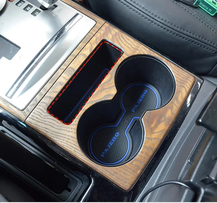 With USB water cup holder for V73 V75 V77 Mitsubishi Pajero 3 console box cup holder shogun Montero interior