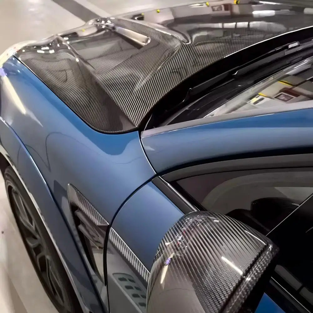 6D Carbon Fiber Black DIY Car Hood Bonnet Wrap Film Waterproof  Paint Protection Film Anti-Scratch Wrap Cover Tuning Accessories