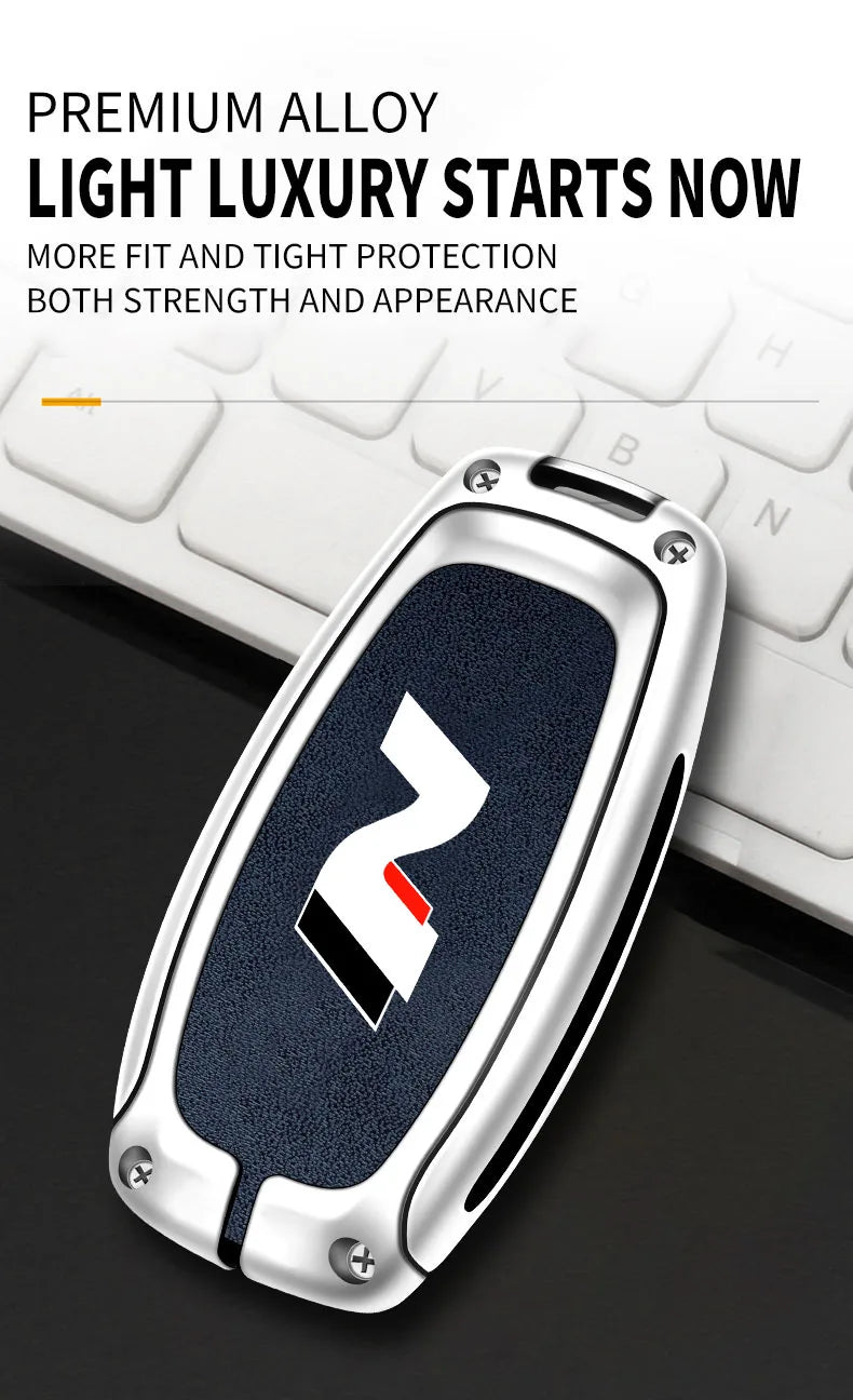 Modern High-End Hyundai Key Cover Suitable for N LINE N IX35 IX25 Tucson Sonata Car Key Case Luxury Design Vehicle Accessories