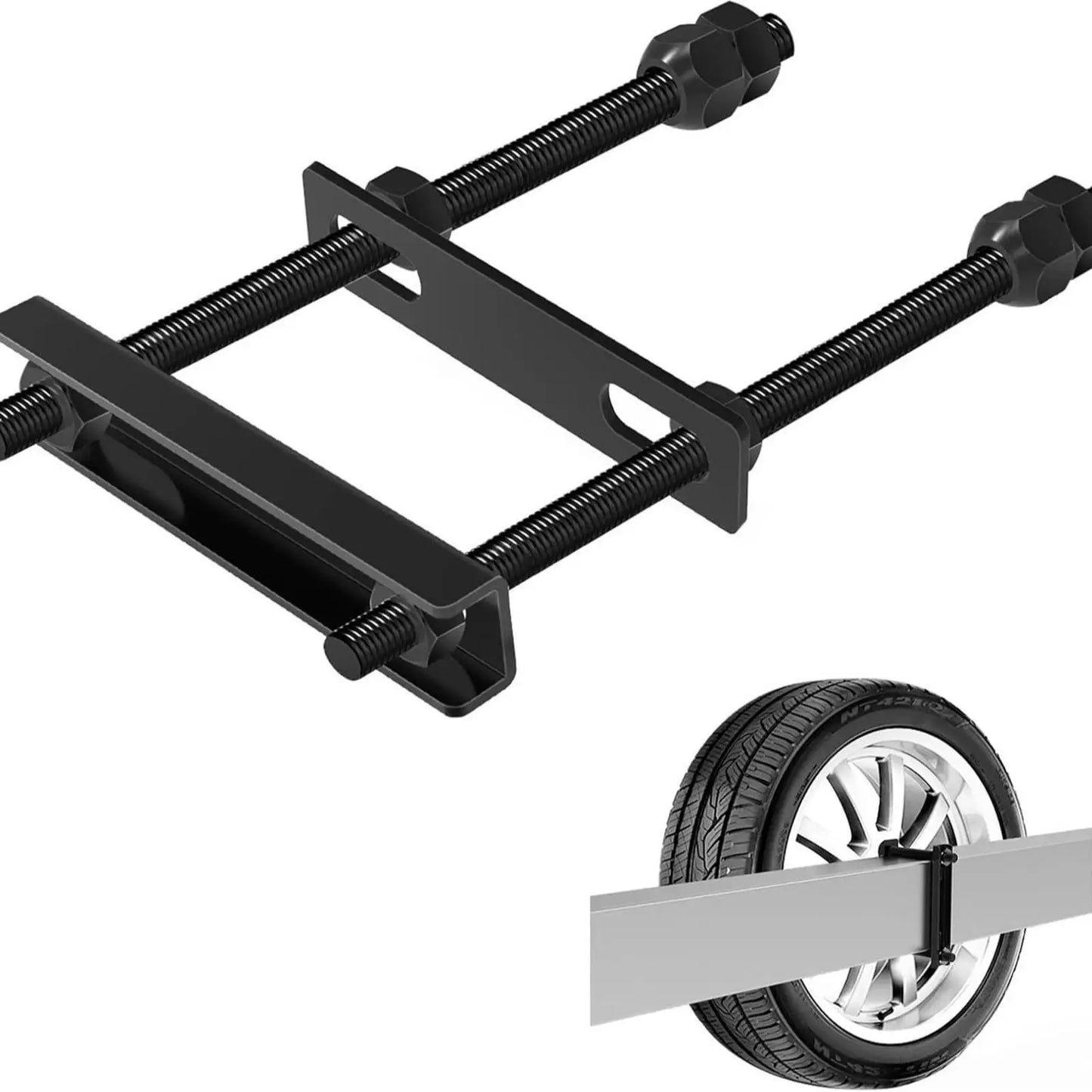 Versatile Spare Tire Carrier Metal Wheel Bracket Mount for Utility Trailer Boat Offroad Tire Replacement