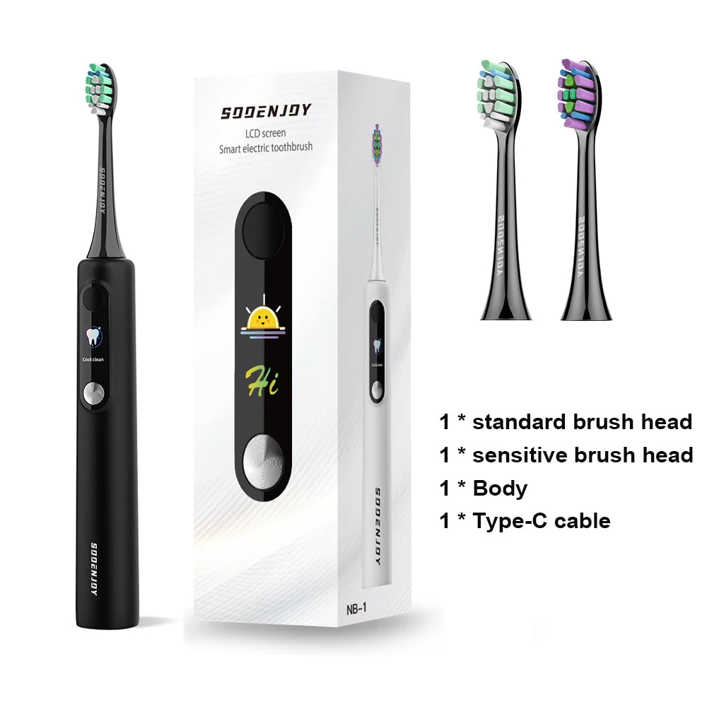 SOOENJOY NB-1 Sonic Electric Toothbrush Smart LCD Screen Sonic Tooth Brush DIY Mode Automatic Cleaner Adult IPX7 Waterproof