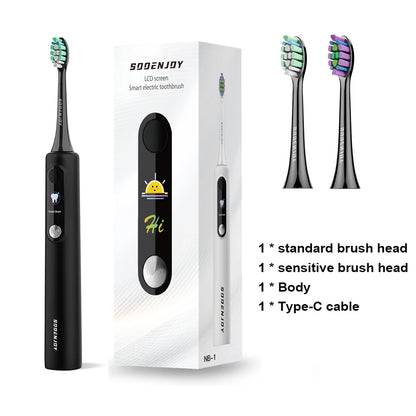 SOOENJOY NB-1 Sonic Electric Toothbrush Smart LCD Screen Sonic Tooth Brush DIY Mode Automatic Cleaner Adult IPX7 Waterproof