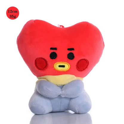Hot BTed 21Plush Toys Kawaii Mini Keychain Anime Pendant Ornament for Kids 12-22cm Bt Peripherals Soft Stuffed Animals Doll Gift