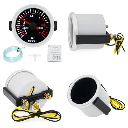 Tachometer For 12V Car 52mm Universal Smoke Len RPM Turbo Boost Gauge 2 Bar PSI Water Temp Meter Oil Pressure Gauge  Tacho