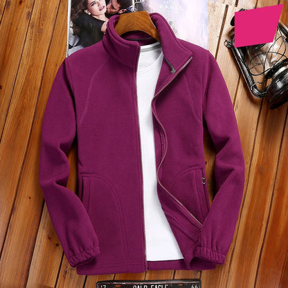 2026 Winter New Women's Zipper Cardigan Sweatershirt Warm Coral Fleece Jacket Ladies Outdoor Running Polar Fleece Coat Clothes