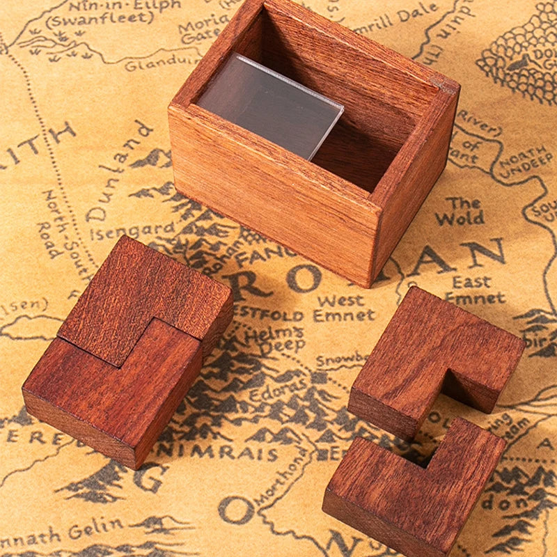 Impossible High Difficulty 4L Puzzle in A Box Wooden Brain Teasers Logic Games IQ Challenge For Adults Teens Creative Ideas