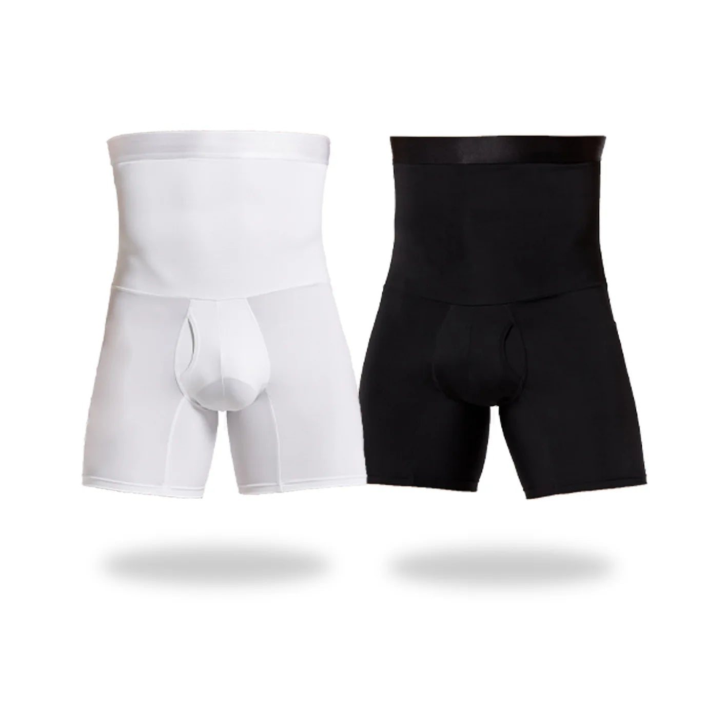 Men's Breathable Double Layer Waist Lifting Hip Shaping Leg Shaping Waist Shapewear Shorts Abdomen Control Waist Shaping Pants